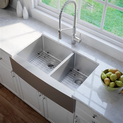 stainless steel farm sink for 33 cabinet|33 apron front farmhouse sink.